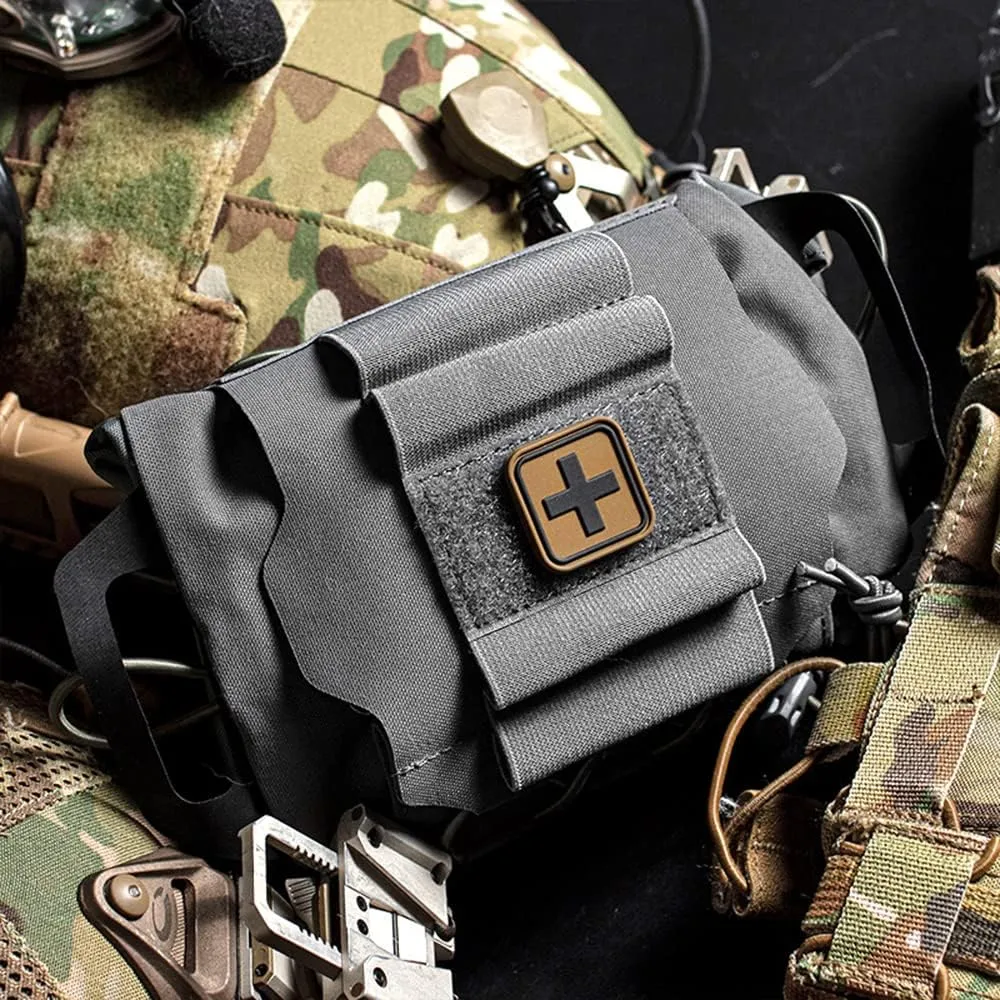 Tactical Medical Molle First Aid Pouch Two Piece System Micro Med kit Emergency Hunting Bag(Medium Size)