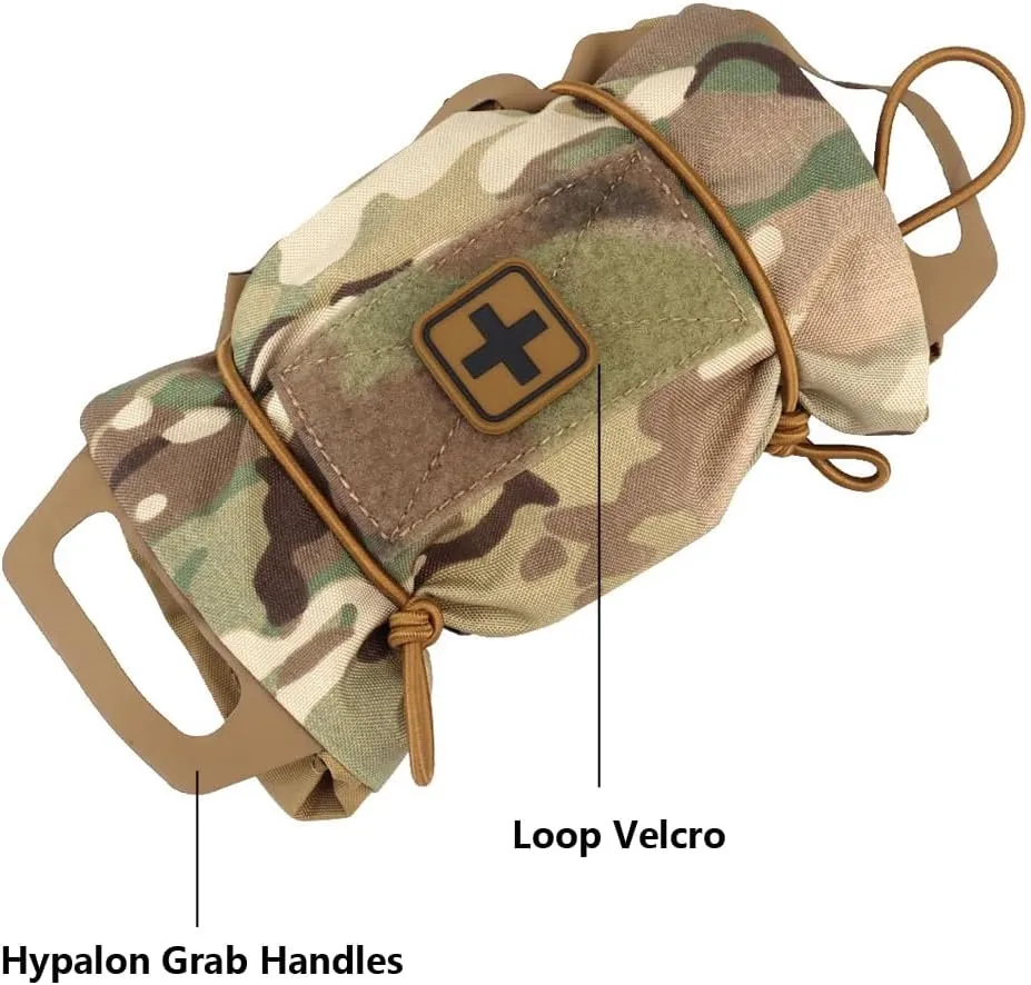 Tactical Medical Molle First Aid Pouch Two Piece System Micro Med kit Emergency Hunting Bag(Medium Size)