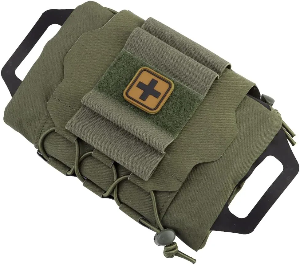 Tactical Medical Molle First Aid Pouch Two Piece System Micro Med kit Emergency Hunting Bag(Medium Size)
