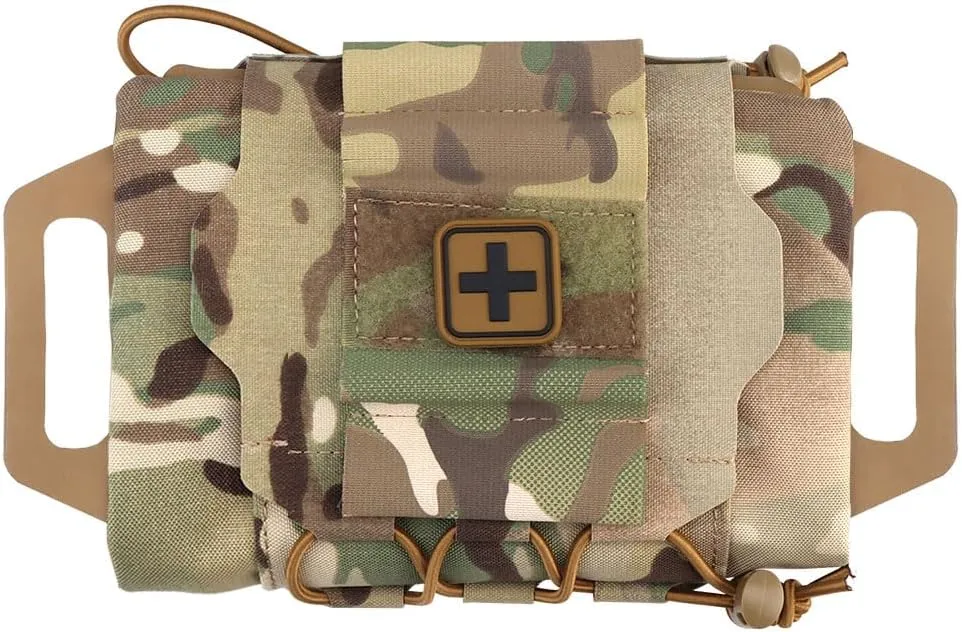 Tactical Medical Molle First Aid Pouch Two Piece System Micro Med kit Emergency Hunting Bag(Medium Size)