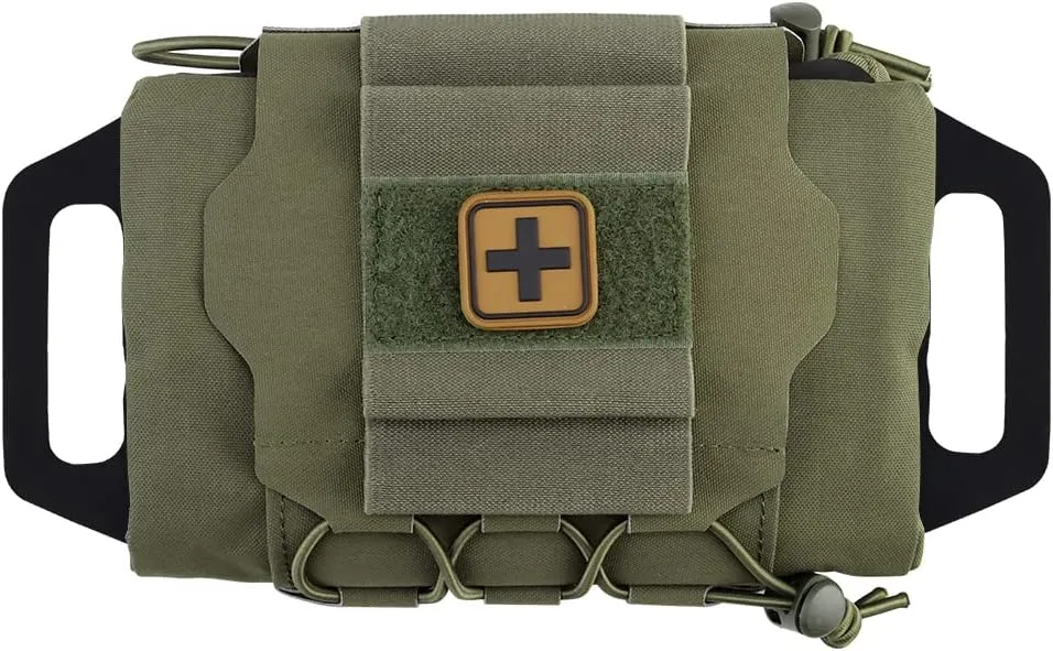 Tactical Medical Molle First Aid Pouch Two Piece System Micro Med kit Emergency Hunting Bag(Medium Size)