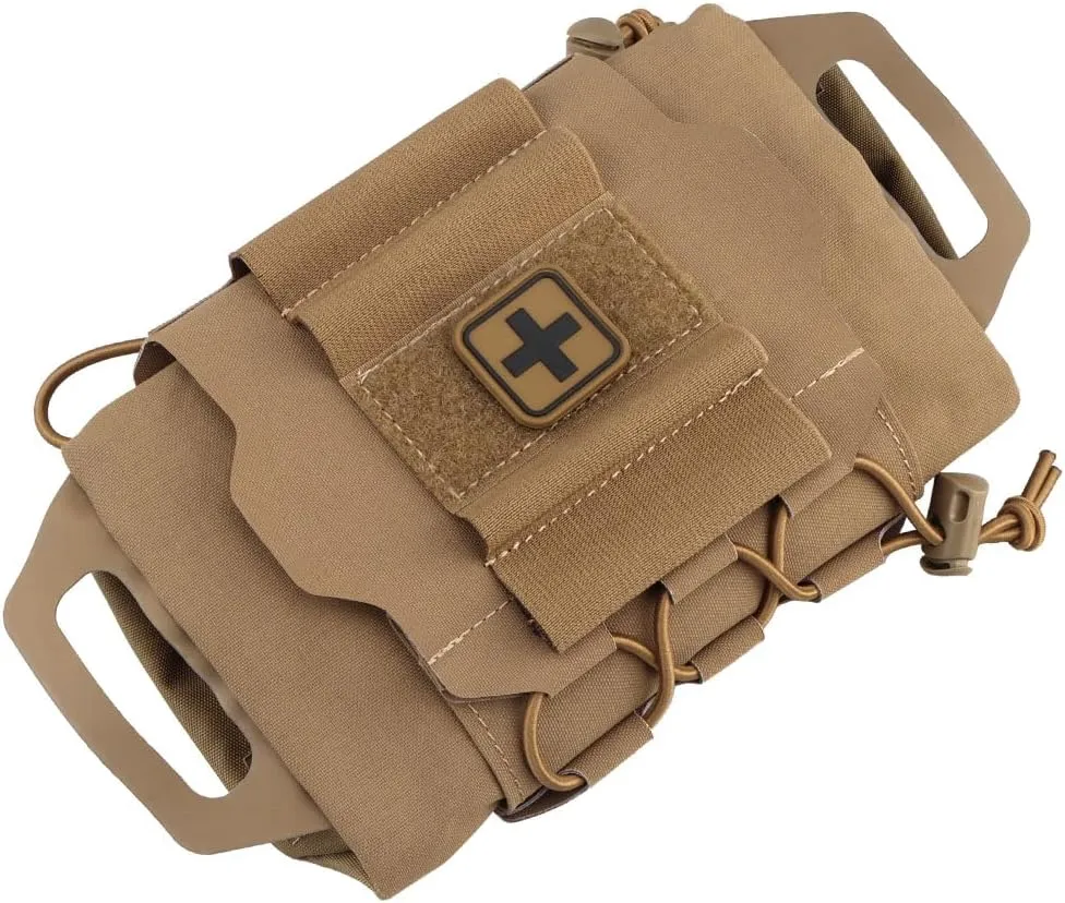 Tactical Medical Molle First Aid Pouch Two Piece System Micro Med kit Emergency Hunting Bag(Medium Size)