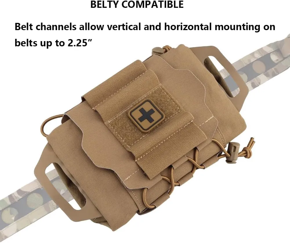 Tactical Medical Molle First Aid Pouch Two Piece System Micro Med kit Emergency Hunting Bag(Medium Size)