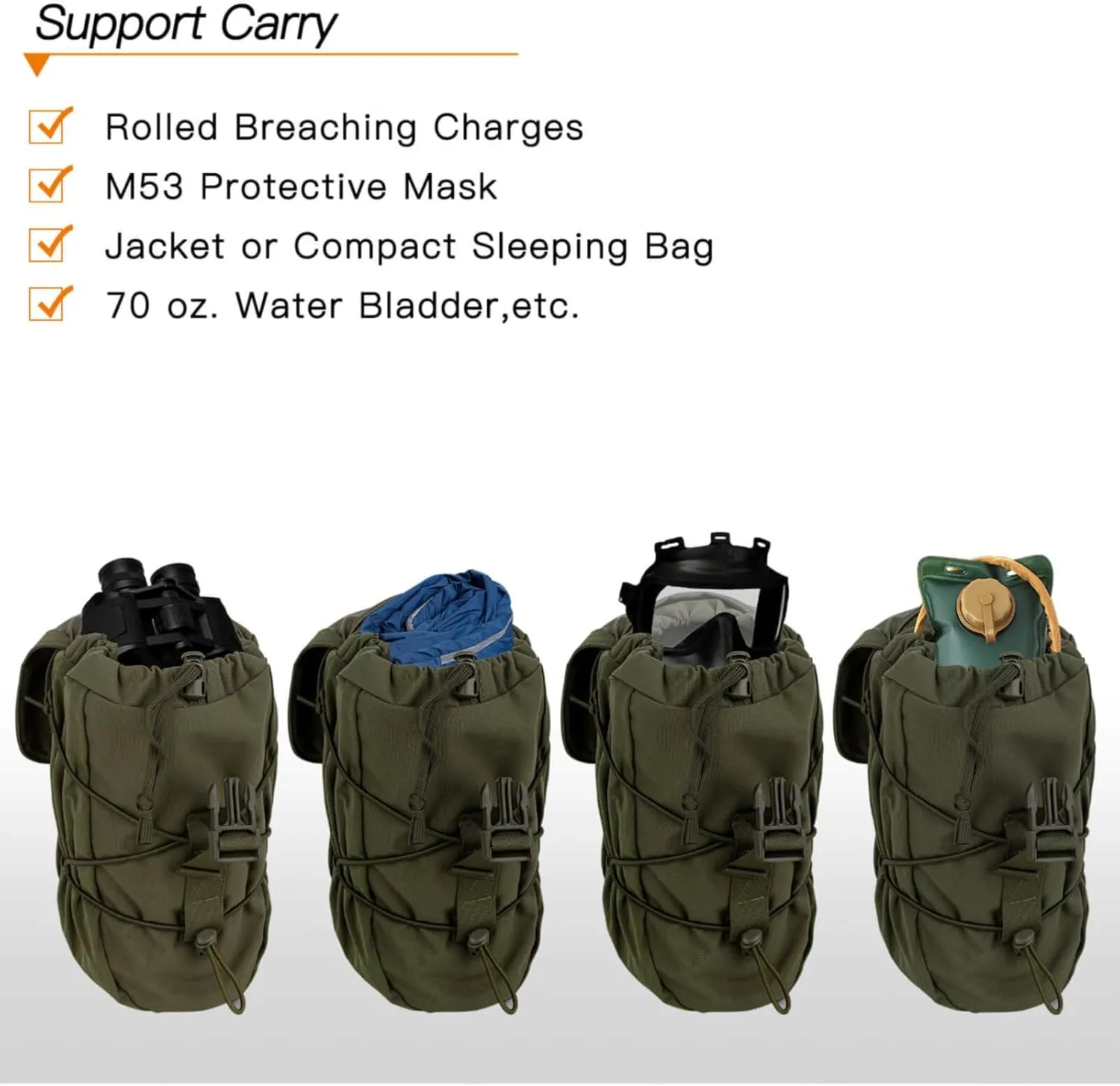 Tactical Pouch Molle EDC Utility Drawstring Magazine Dump Pouch Pouches Universal Bag Compatible with Molle and Belt