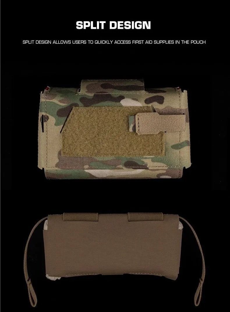 Tactical Pouch V3 Quick Release MOLLE Combat Belt Hunting Vest Plate Medical First Aid Kit Bag
