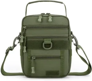 Tactical Shoulder Bag Outdoor Sling Backpack Military Sport Concealed Carry for Range Travel Hiking (Green)
