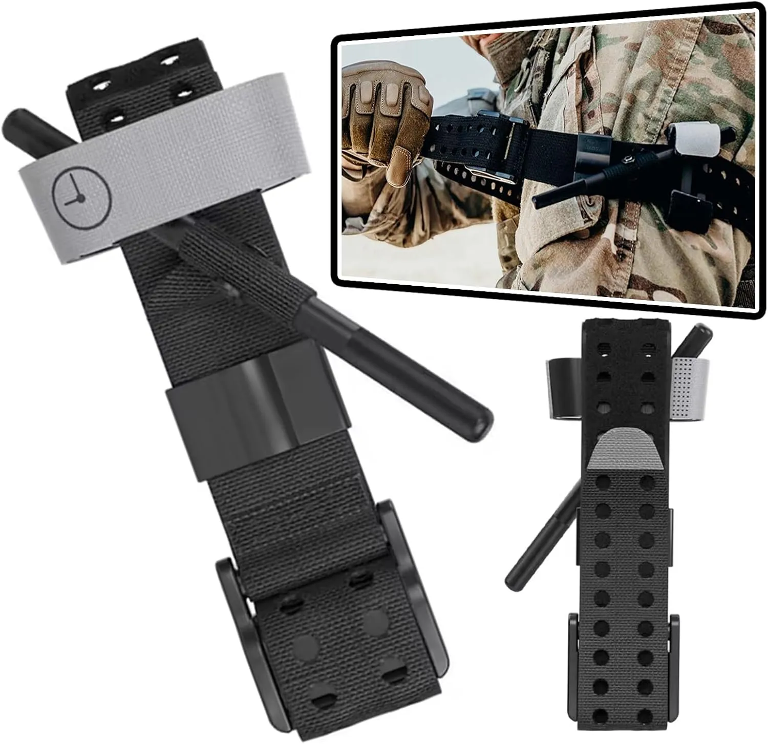 Tactical Tourniquet Gen 5 Medical Solutions Metal Lock and Ventilation Holes Compression Band for Bleeding Rapid Control Essential First Aid