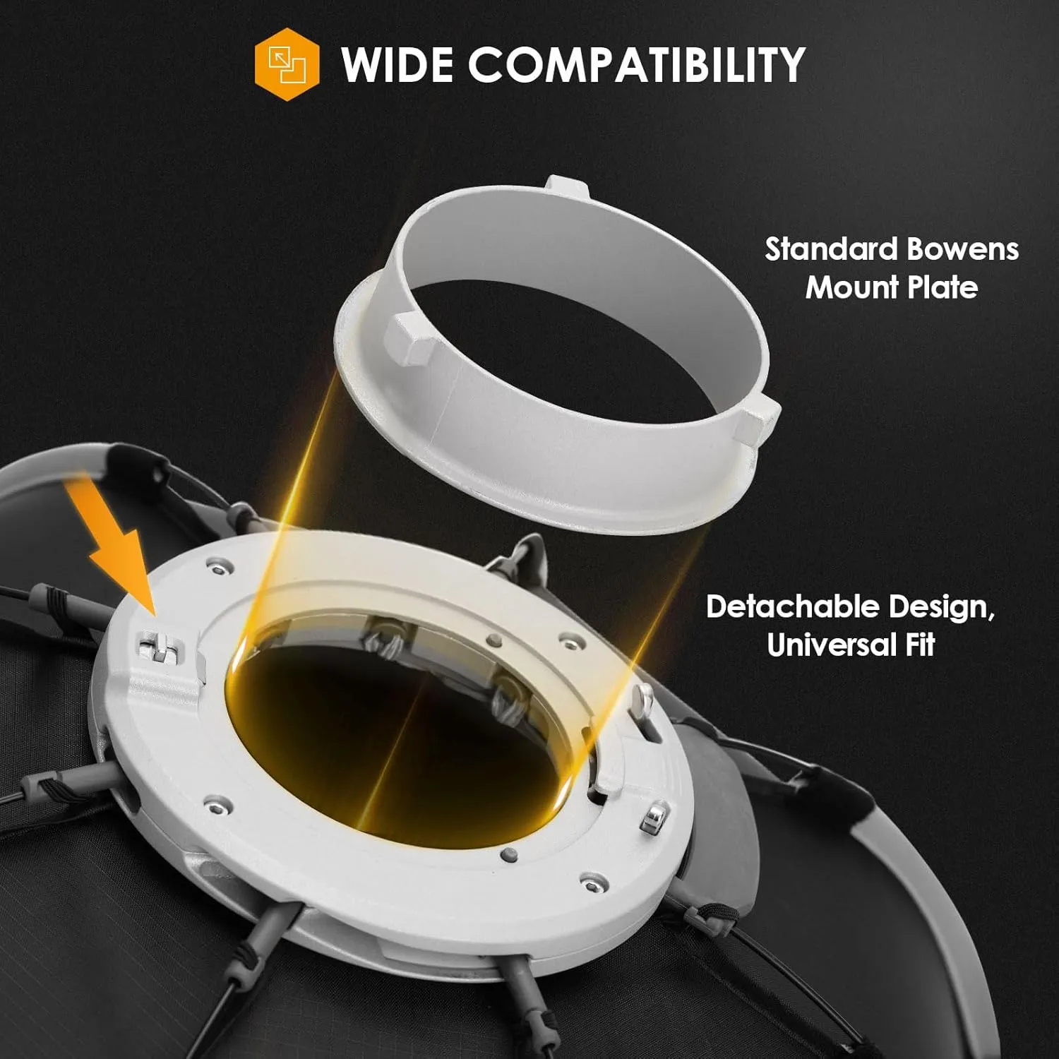 TARION Octagonal Softbox with Bowens Mount: Quick One-Step Open, 21.6in (55cm) Foldable Setup Softbox for Flash, Speedlight, Studio Photography Lighting, OC-55F SOFTBEAM