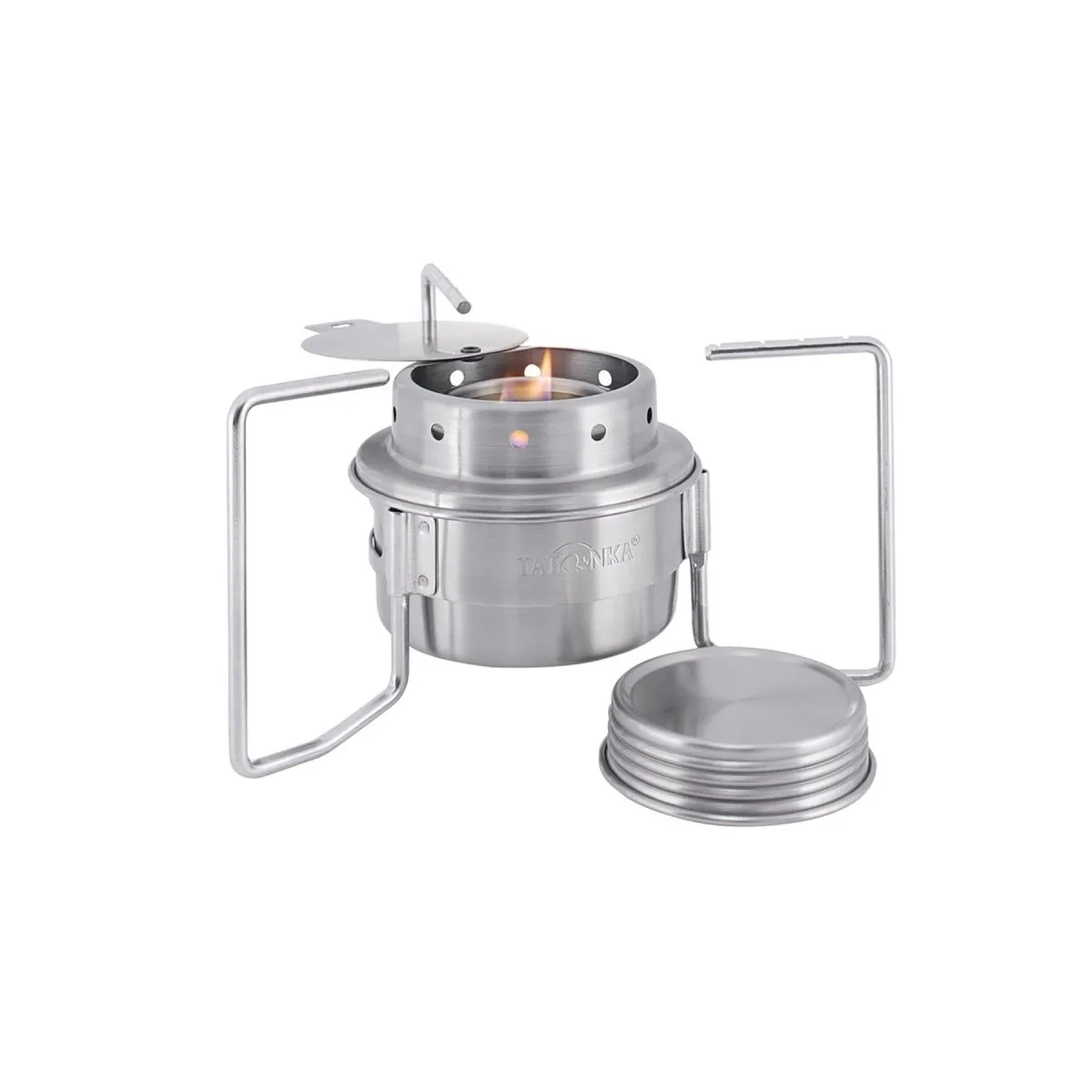 Tatonka Stove set multifuel outdoor burner kit stainless steel compact pot stand