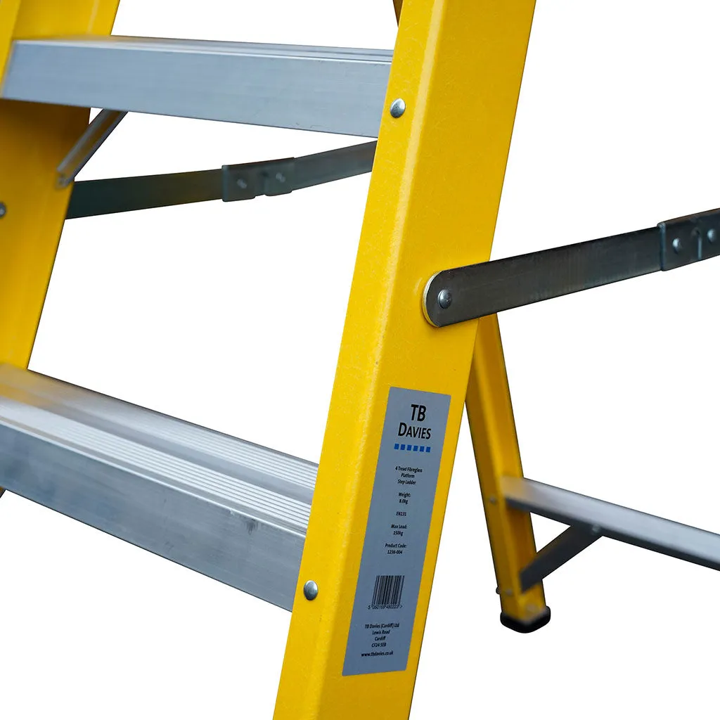 TB Davies Fibreglass Platform Step Ladder - 4 Tread