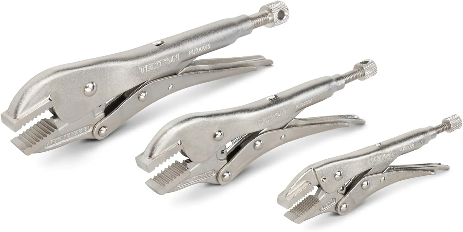 TEKTON Straight Jaw Locking Pliers Set (3-Piece) | PLK90004