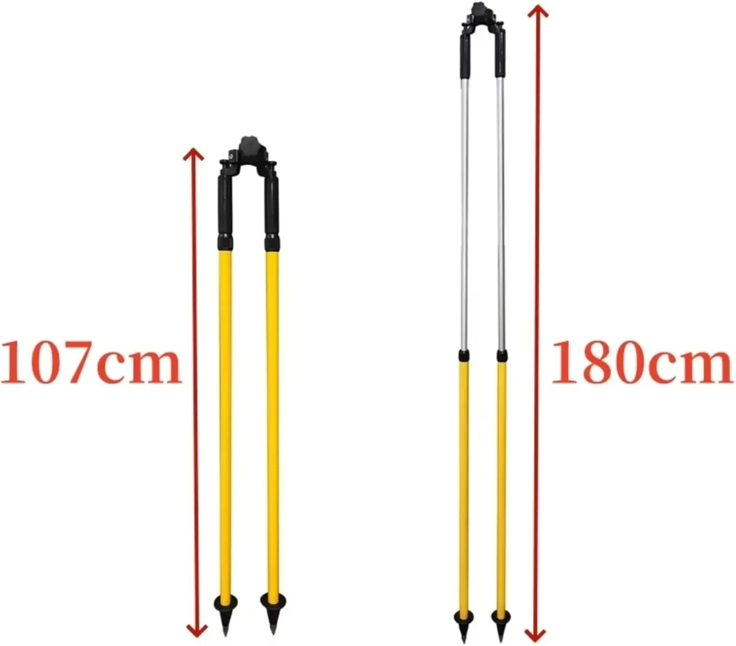 Telescopic Bipod GPS Rover Rod Bipod for RTK GNSS Total Station, Mini Prism Pole Bipod Monopods Surveying