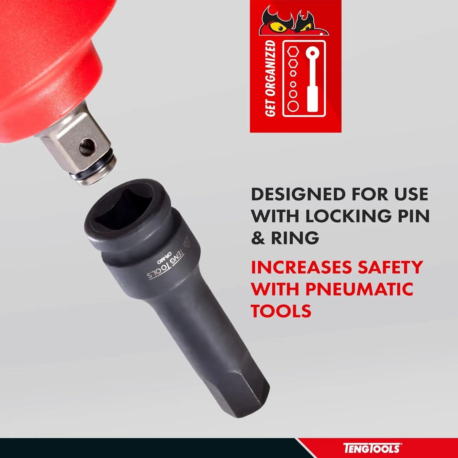 Teng Tools 11/16 Inch SAE 1/2 Inch Drive Hex Chrome Molybdenum Impact Socket | Mechanic Tool | Hand Tool - 921622