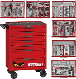 Teng Tools 516 Piece PRO35 26 Inch Wide Red Mixed Mechanics General Hand Tool Kit - TKW26R516T