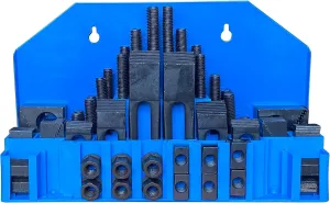 TEXALAN(R) Hold Down Clamp Clamping Set Kit for Bridgeport Mill (9/16" Slot 1/2" Stud)