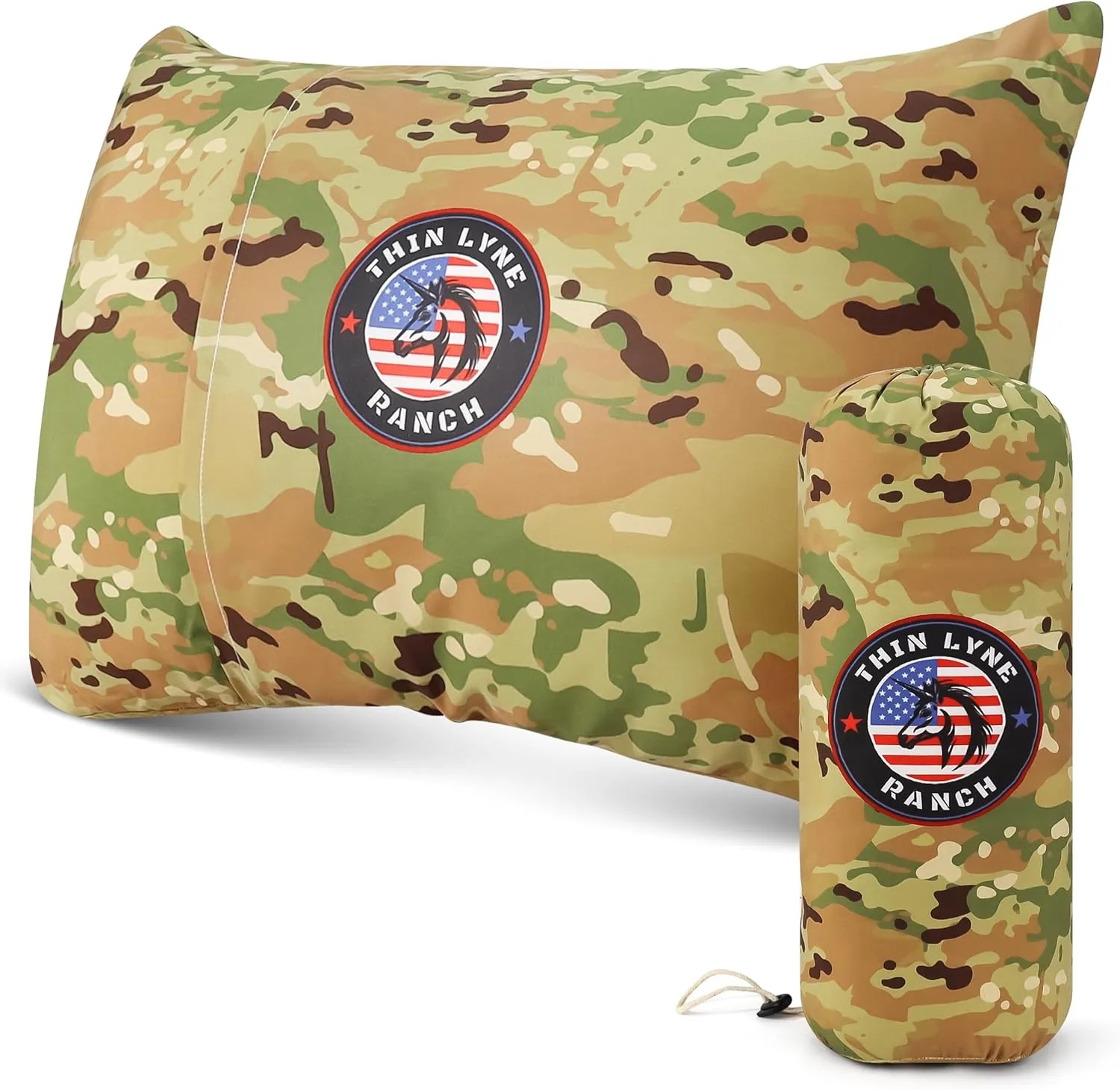 Therapeutic Camping Travel Pillow – Shredded Small Memory Foam Pillow for Deployments, Airplanes, and Car Trips – Ideal Size for Sleeping, Backpacking, and Portable Camp Gear