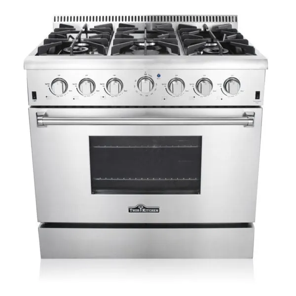 Thor HRG3618U 36″ PRO-STYLE 6 STAINLESS STEEL BURNER GAS RANGE
