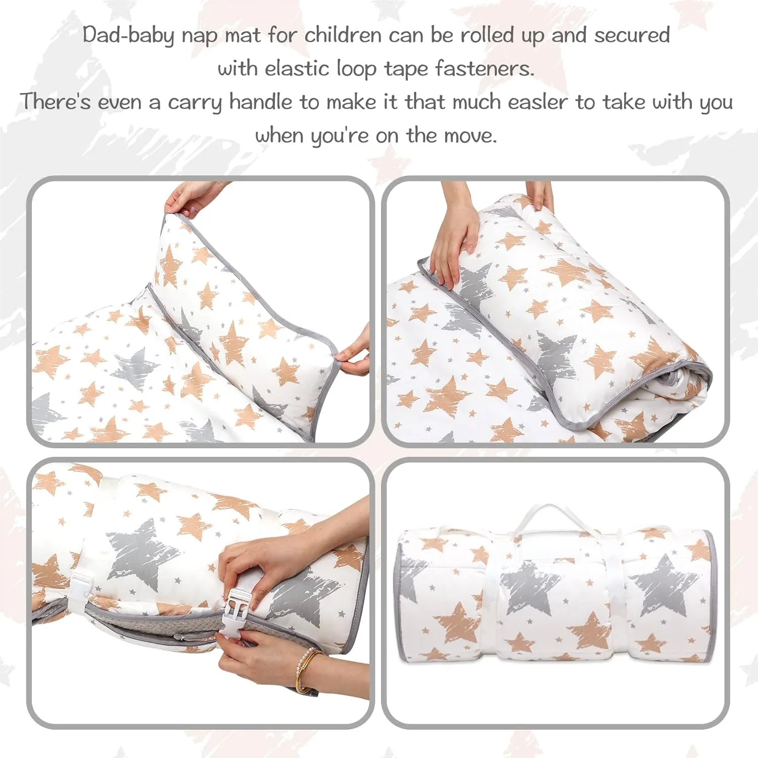 Toddler Nap Mat with Removable Blanket and Pillow, Extra Large Rolled Napping Mats,Toddler Sleeping Bag,Kids Sleeping Bag for Daycare,Nap Mats for Preschool