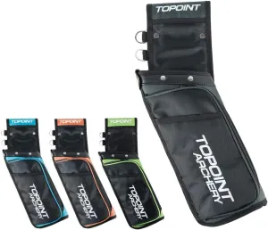TOPOINT ARCHERY Field Quiver with Release Pocket Kit Adjustable Nylon Belt Lightweight Design Sits on Hip Comfortably Triple Arrow Compartments for Quick Draw and Storage