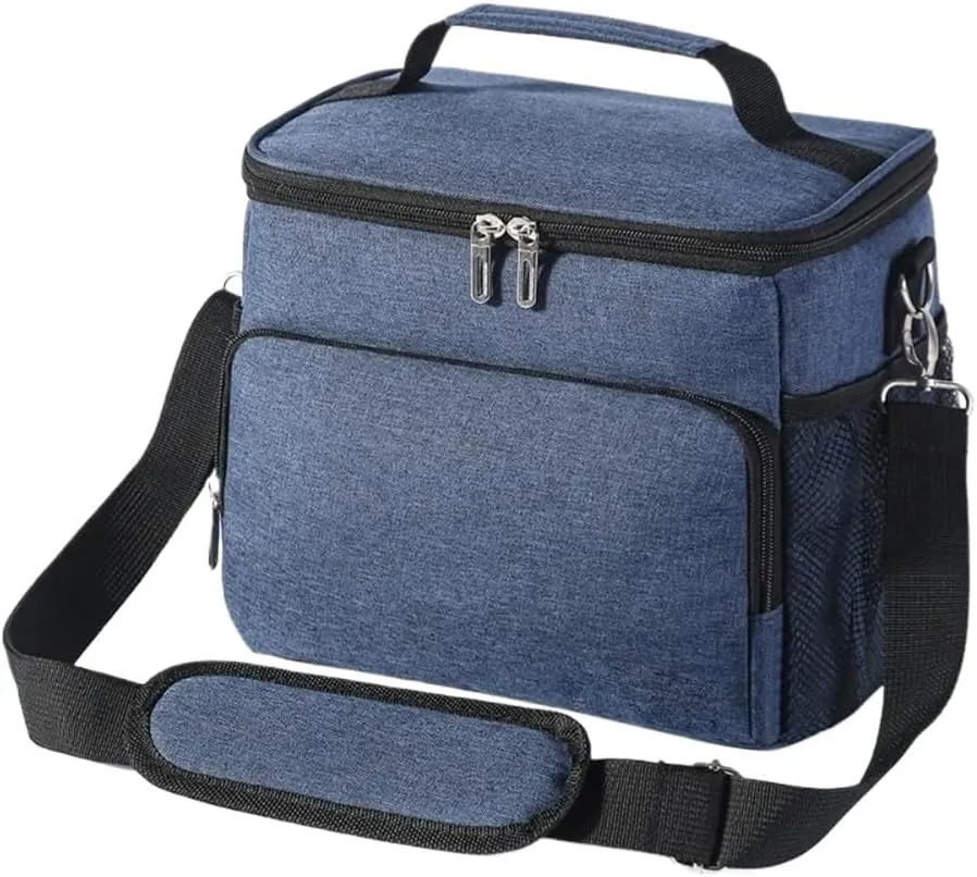 Tote Lunch Bag Portable Lunch Bag Multifunctional Tote Lunch Bag Lunch Bag Easy to Clean Suitable for Work Student Outdoor and So On(Blue)