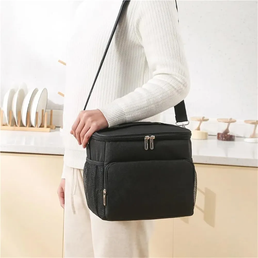 Tote Lunch Bag Portable Lunch Bag Multifunctional Tote Lunch Bag Lunch Bag Easy to Clean Suitable for Work Student Outdoor and So On(Blue)