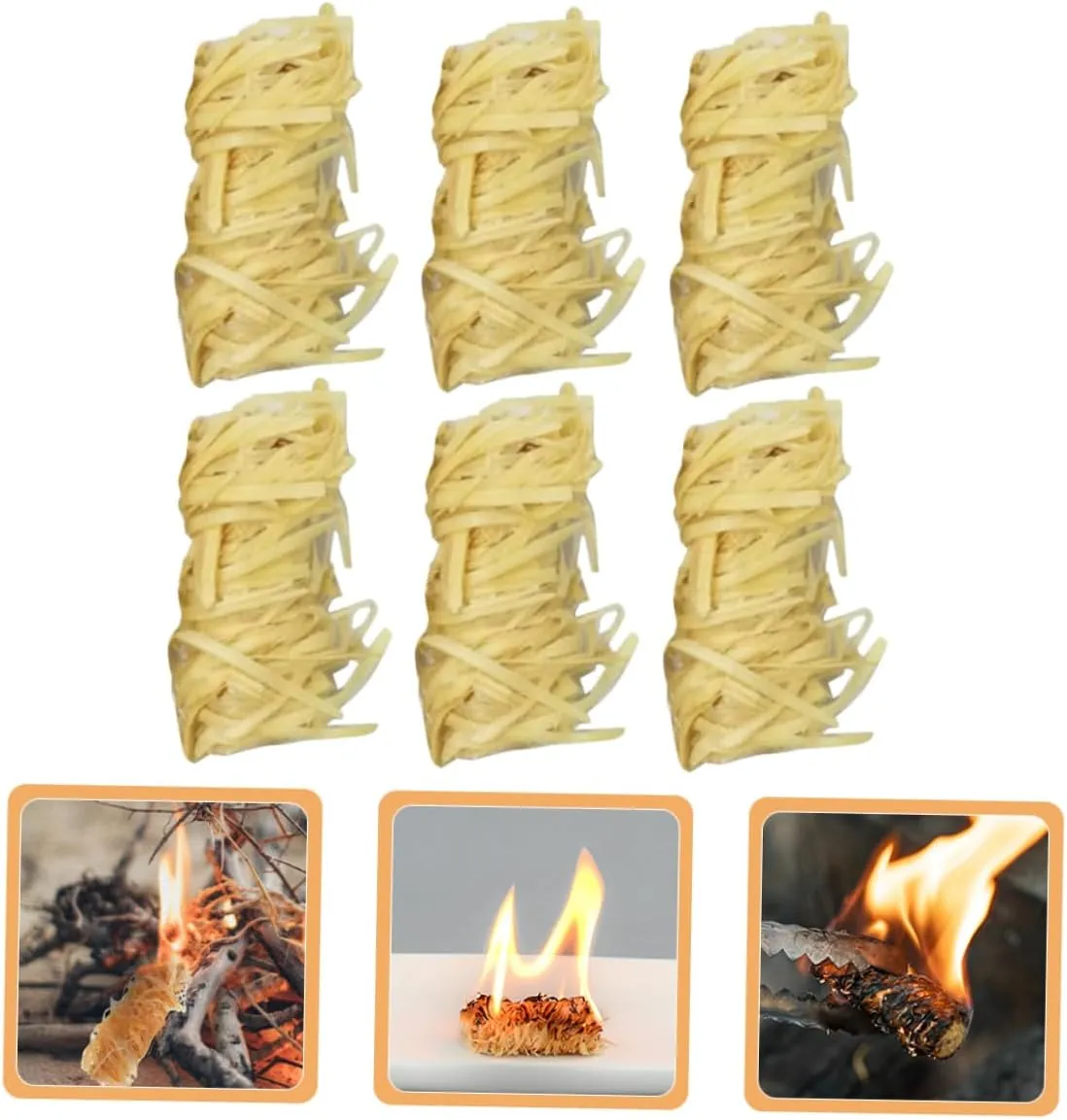 Totority 3sets Natural Firelighters for Camping Hiking Easy Grill Stove Fire Starters Pack 50pcs*3