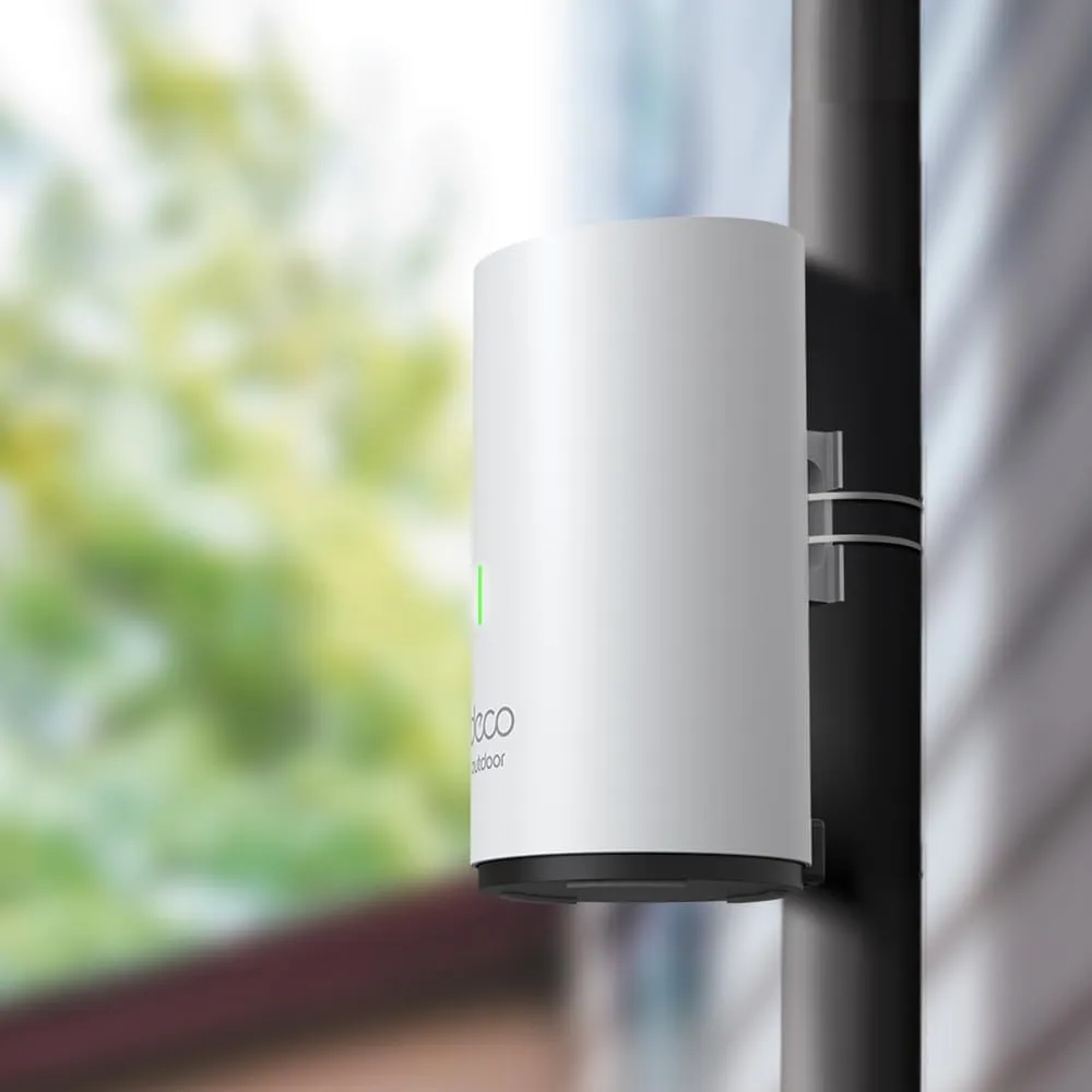 TP-Link AX1800 Dual-Band Wi-Fi 6 Outdoor Mesh WiFi Extender Unit Deco X20-Outdoor (1-Pack) | Up to 2,200 sq.ft | 2 Gigabit PoE  Ports, Waterproof | HomeShield | 3 Mounting Options | Secure by Design