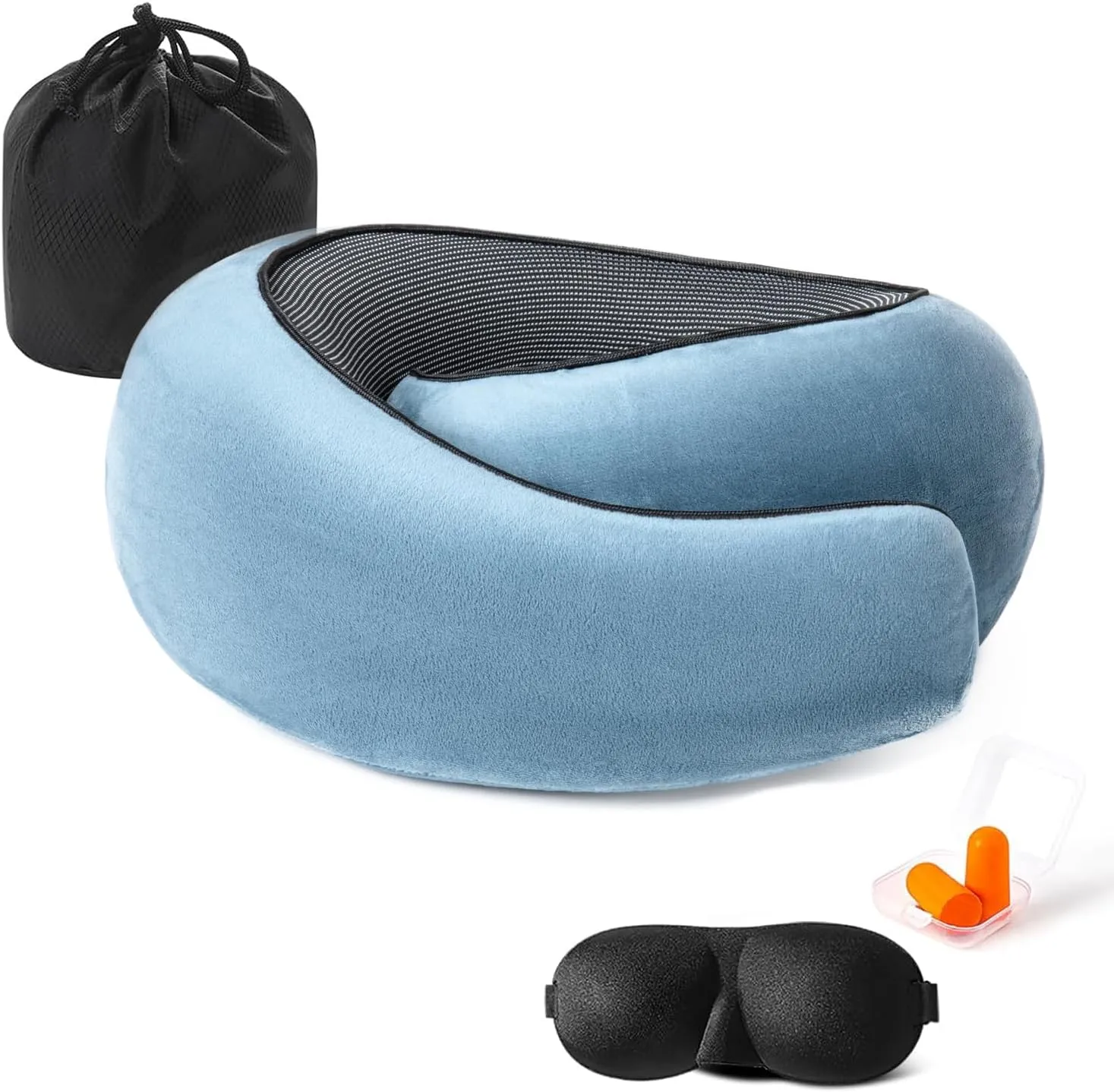 Travel Pillow Memory Foam Neck Pillow Support Pillow,Luxury Compact & Lightweight Quick Pack for Camping,Offices,Sleeping Rest Cushion,Portable Plane Accessories