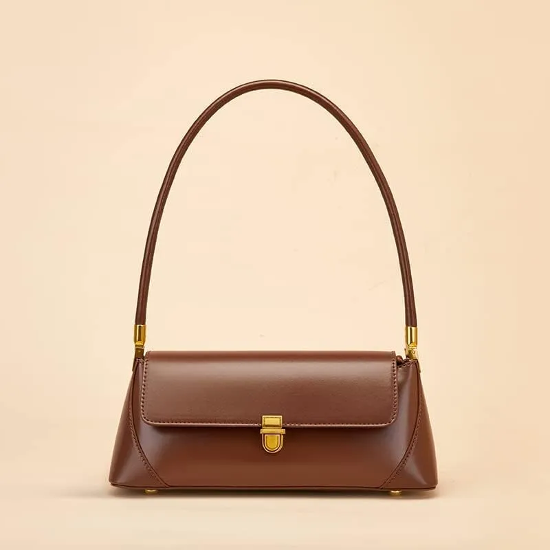 Trendy Women's Leather Shoulder Bag - Stylish French Underarm Handbag