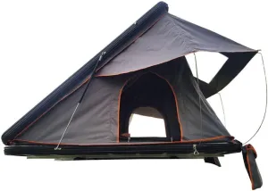 Triangle Roof Tent 3 Persons Camping Tent with Extendable Aluminum Ladder, Waterproof Family Tent, 2 Doors and Side Windows, Instant Easy Pop Up Camping Tent