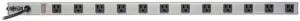 Tripp Lite 12 Right Angle Outlet Bench & Cabinet Power Strip, 36 in. Length, 15ft Cord with 5-15P Plug (PS3612RA) Black/Gray