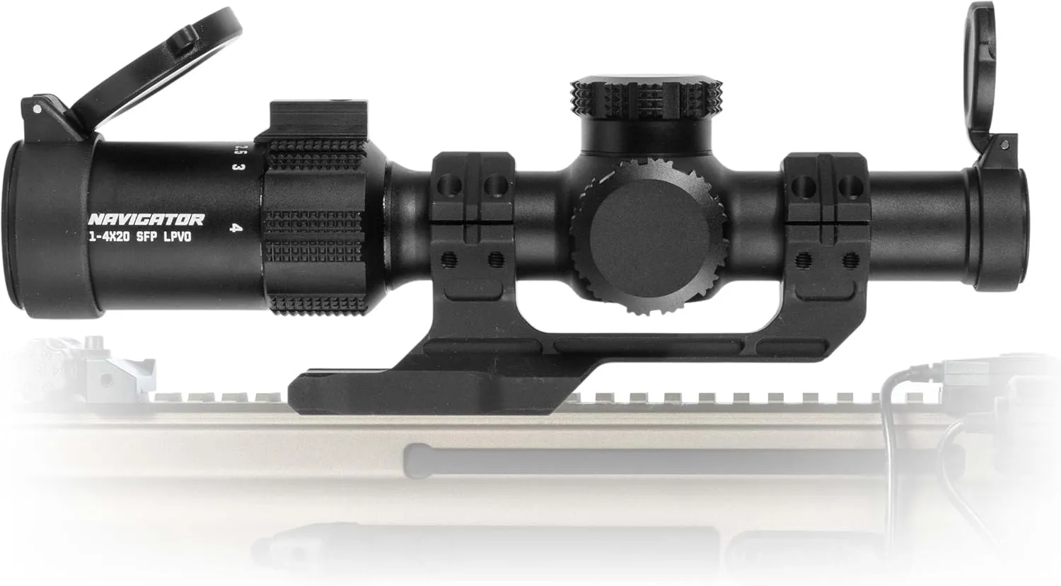 Triton Navigator 1-4x20 Second Focal Plane FFP LPVO Rifle Scope | C2 Chevron BDC Reticle