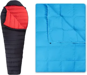Ultralight Down Sleeping Bag for Adults and Down Camping Blanket Packable