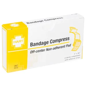 Unitized Kit Refill Bandage Compress First Aid Dressing 2" 4/box