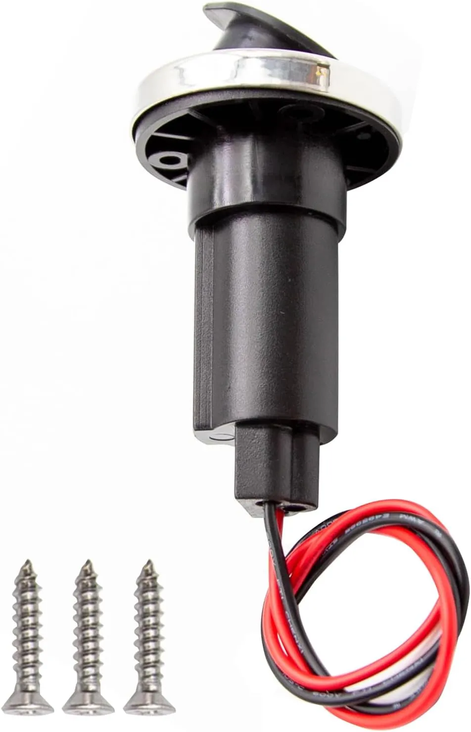UOIENRT Marine Made 2-Pin Stern Light Socket Plug-in Pole Base, Replacement for Most of The Navigation and All-Round Stern Lights, 2-pin and 3/4" Diameter Light Pole (Stainless Steel)