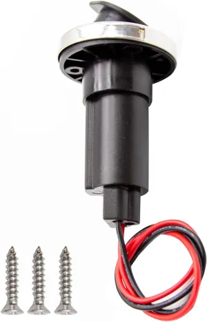 UOIENRT Marine Made 2-Pin Stern Light Socket Plug-in Pole Base, Replacement for Most of The Navigation and All-Round Stern Lights, 2-pin and 3/4" Diameter Light Pole (Stainless Steel)