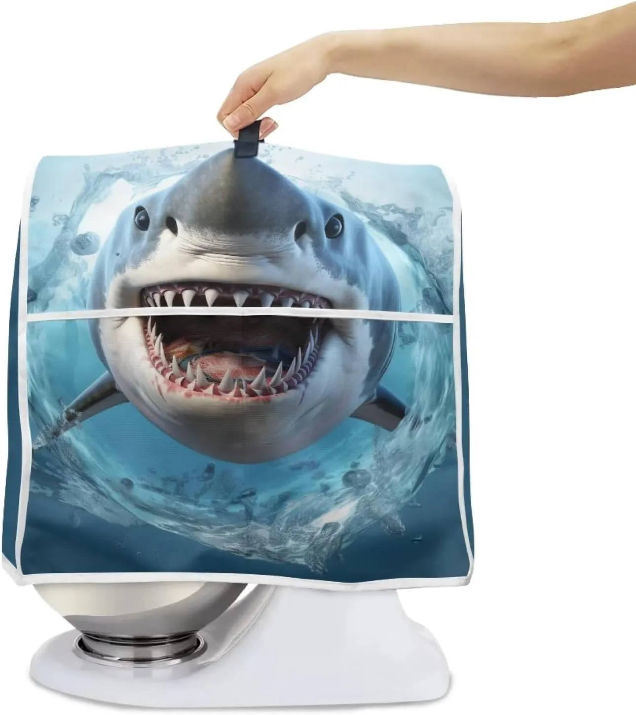 Upetstory Shark Kitchen Aid Mixer Covers for Stand Mixer 4.5-5 qt Universal Dust Cover All Tilt Head & Bowl Lift Models with Organizer Bag for Accessories Air Fryer,Coffee Maker,Juicer Machine