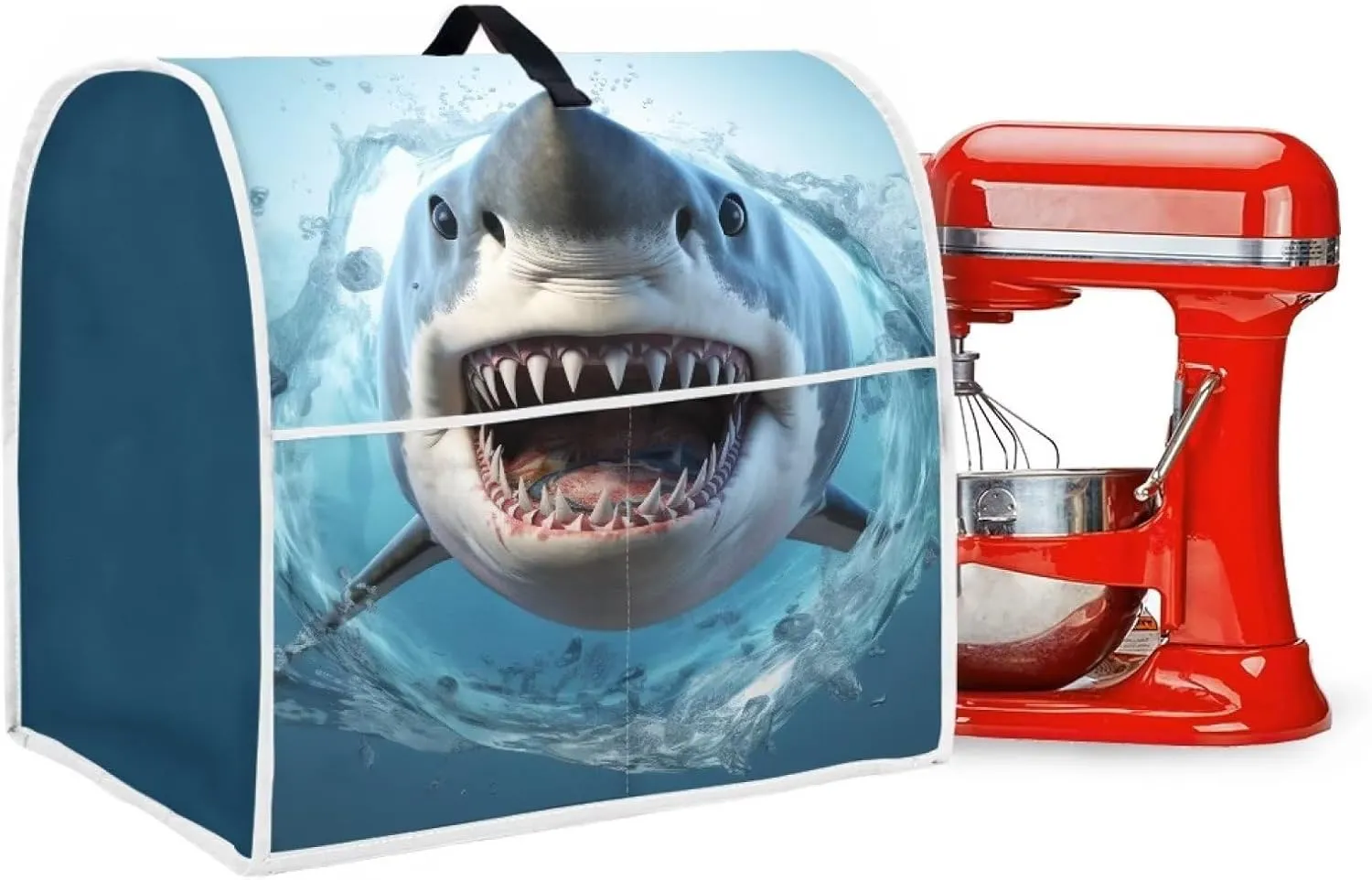 Upetstory Shark Kitchen Aid Mixer Covers for Stand Mixer 4.5-5 qt Universal Dust Cover All Tilt Head & Bowl Lift Models with Organizer Bag for Accessories Air Fryer,Coffee Maker,Juicer Machine