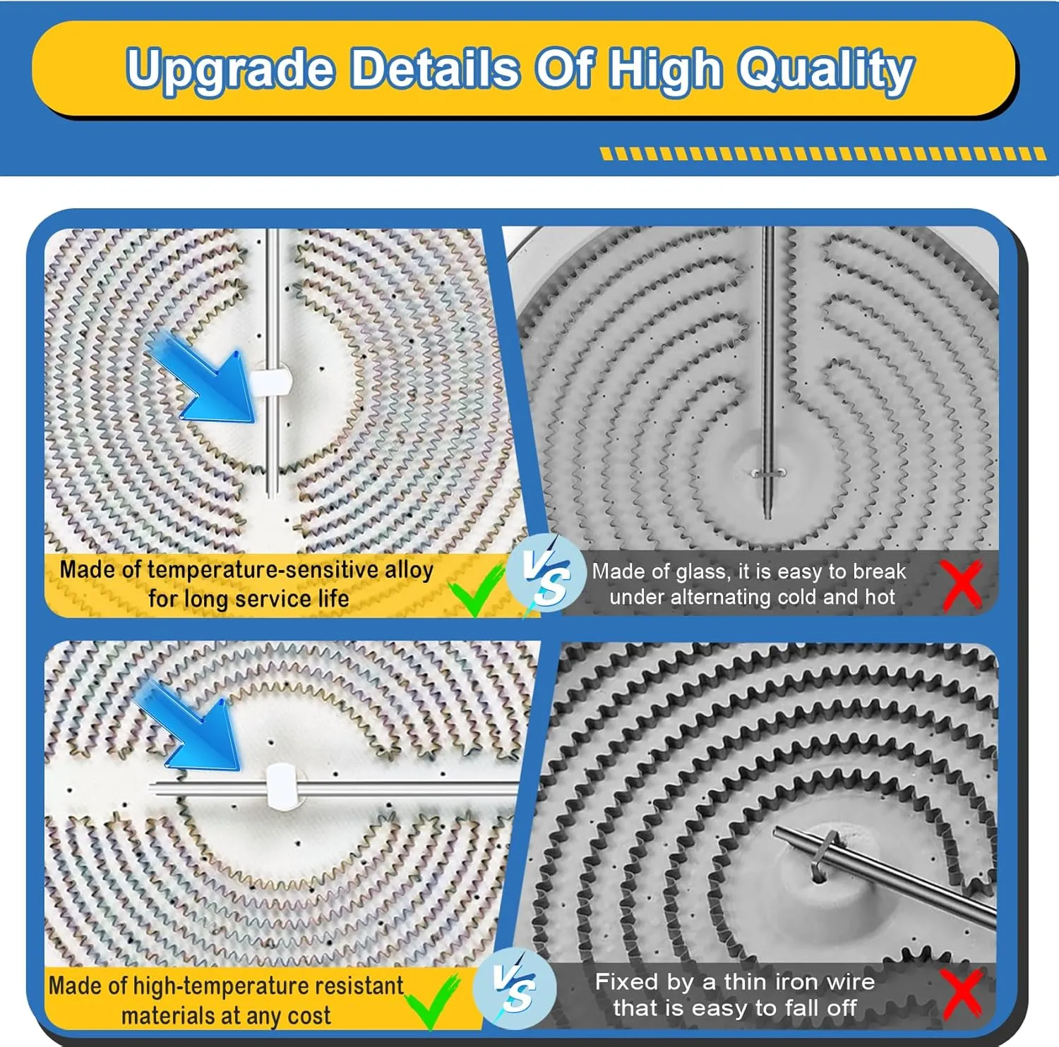 Upgraded WB30T10133 Range 9" Dual Radiant Surface Element Compatible with GE Hotpoint Electric Stove, WB30X24111 9"/6" Dual Haliant Surface Element Replace PS2321567 AP4345739