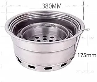 Upper Exhaust Carbon Oven Barbecue Commercial Carbon Stove Household Charcoal Roast Meat Grill Pan(Size:Type1)