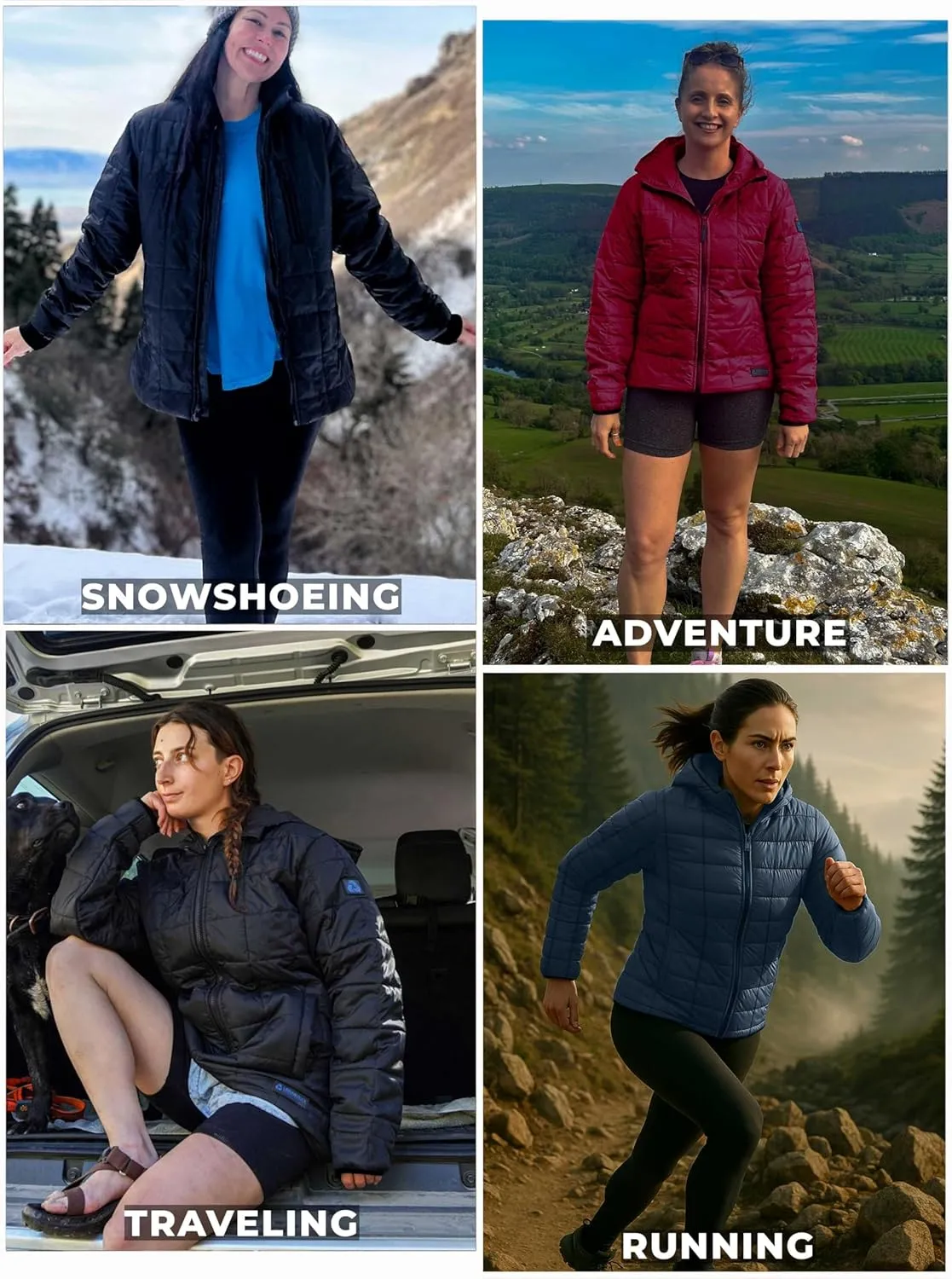 URBAN BUCK Packable Puffer Jacket Women with Hood – 32 Degree Lightweight Quilted Winter Puff Foldable Jacket for Women