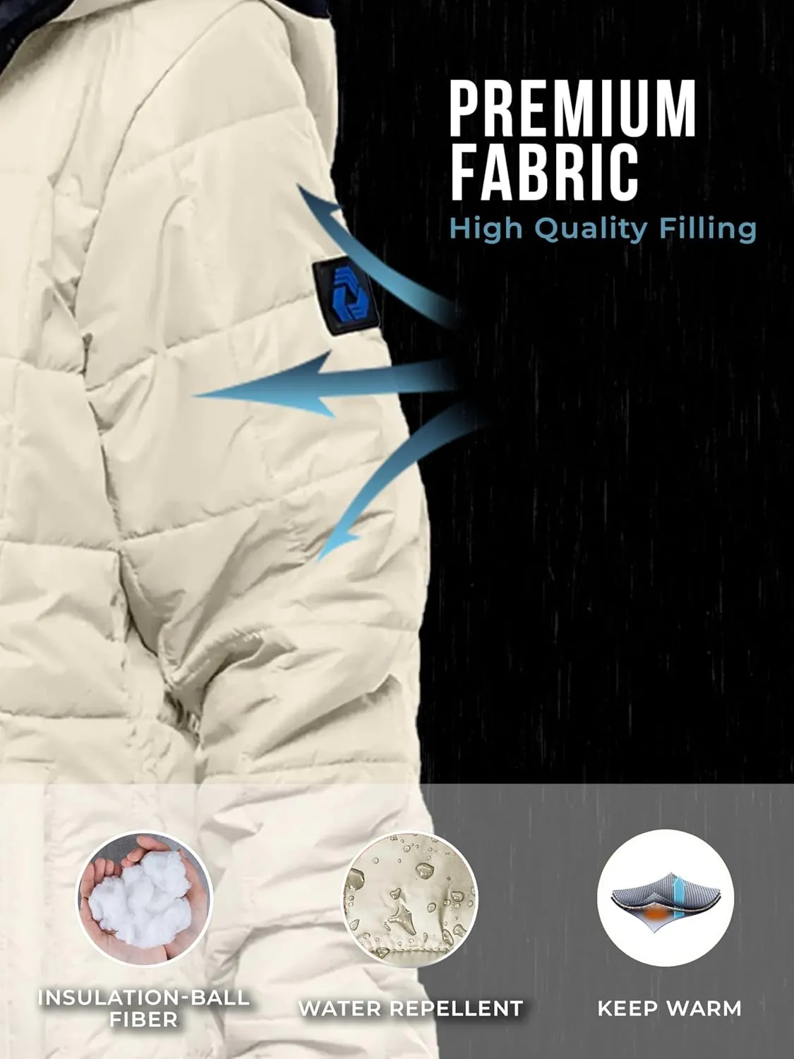 URBAN BUCK Packable Puffer Jacket Women with Hood – 32 Degree Lightweight Quilted Winter Puff Foldable Jacket for Women