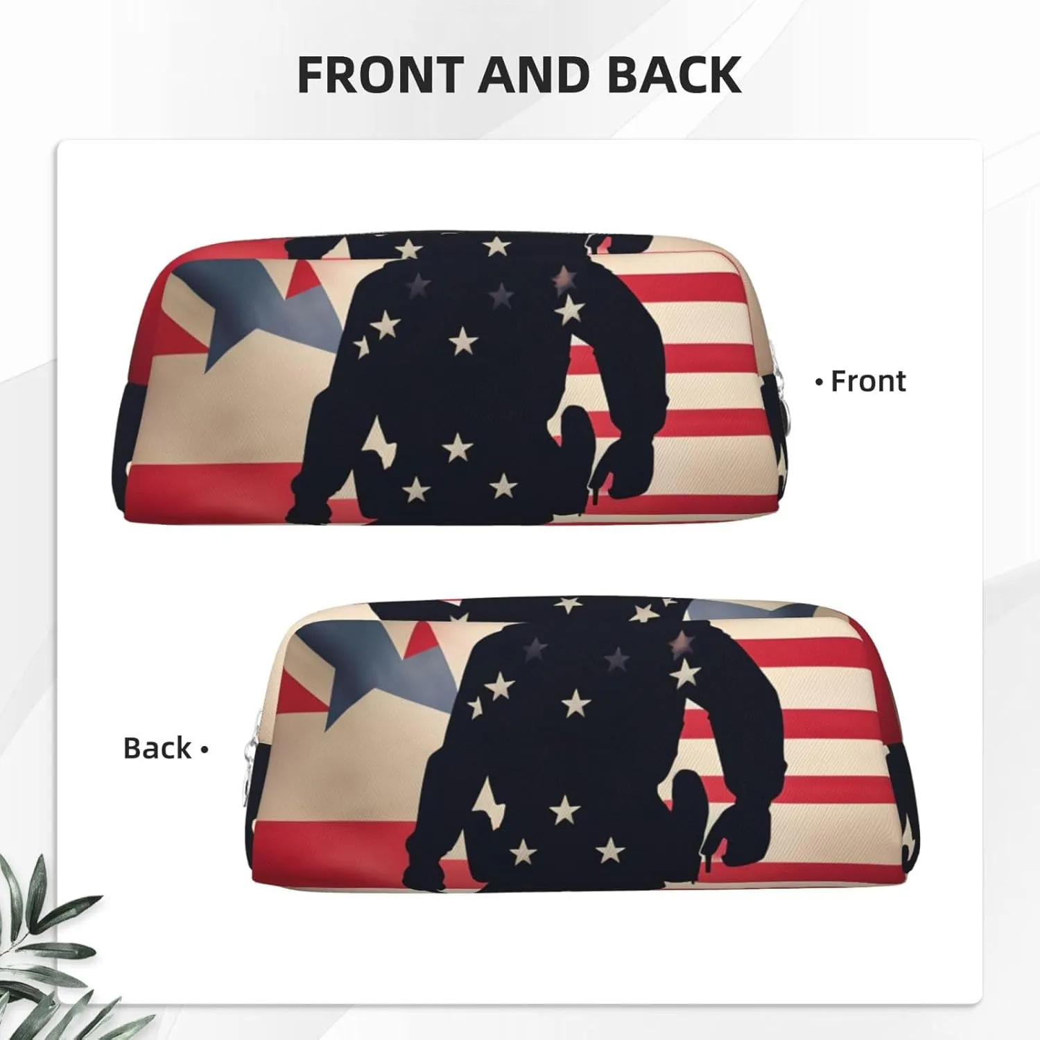 US Military Soldiers Patriotic Memorial Day Print Versatile Storage Pouch Makeup Bag Travel Office Small Items Organizer Bag