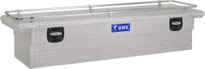 UWS SL-69-LP-R Bright Aluminum 69" Secure Lock Crossover Truck Tool Box with Low Profile & Rail
