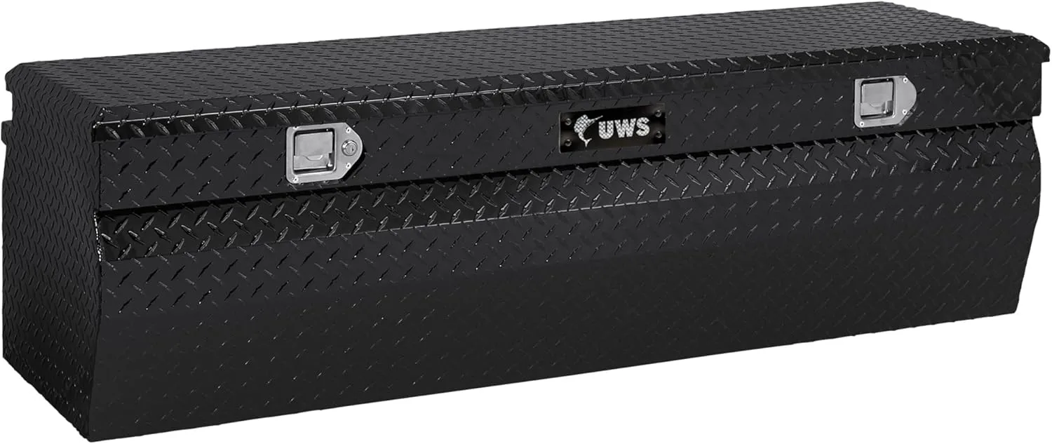 UWS TBC-48-W-BLK Black 48" Standard Wedged Chest with Beveled Insulated Lid