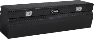 UWS TBC-48-W-BLK Black 48" Standard Wedged Chest with Beveled Insulated Lid