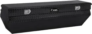 UWS TBC-55-WN-BLK Black 55" Standard Wedged and Notched Chest with Beveled Insulated Lid