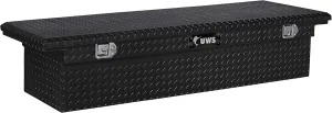 UWS TBS-63-LP-BLK Black 63" Single Lid Low Profile Crossover Tool Box with Beveled Insulated Lid