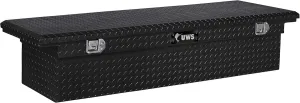 UWS TBS-66-LP-BLK Black 66" Single Lid Low Profile Crossover Tool Box with Beveled Insulated Lid