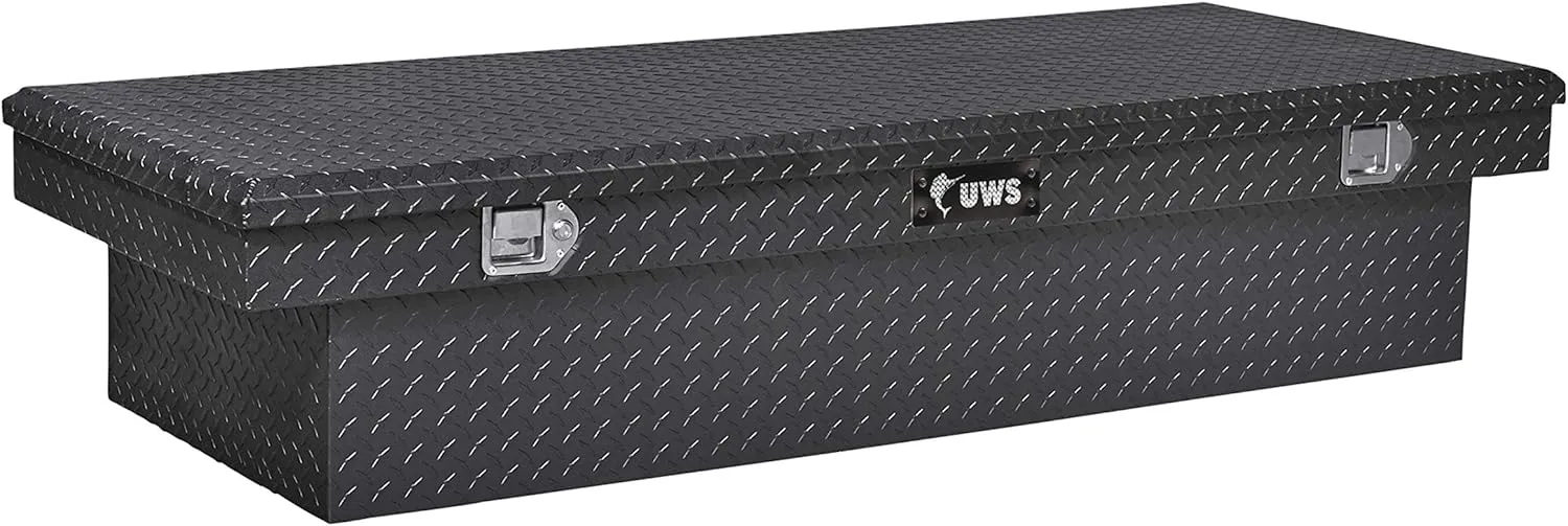 UWS TBS-72-LBTA-BLK Gloss Black Aluminum 72" Extra-Wide Crossover Truck Tool Box